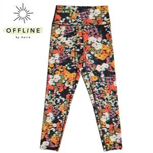 AERIE Colorful Floral Leggings medium
